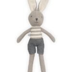 Jollein 037-001-65366 Stofftier Kuscheltier Hase Kaninchen Junge Joey grau 20 mm