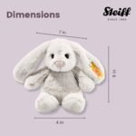 Steiff Hoppie Hase 18 cm hellgrau, Plüschtier Hase mit Schlappohren, Soft Cuddly Friends, flauschiges Stofftier zum Kuscheln – Bild 2