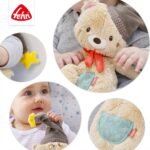 Fehn Kuscheltier Bär Bruno – Weicher Teddybär für Neugeborene als Einschlafhilfe - Stofftier zum Greifen, Fühlen – Bild 4