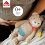 Fehn Kuscheltier Bär Bruno – Weicher Teddybär für Neugeborene als Einschlafhilfe - Stofftier zum Greifen, Fühlen – Bild 5